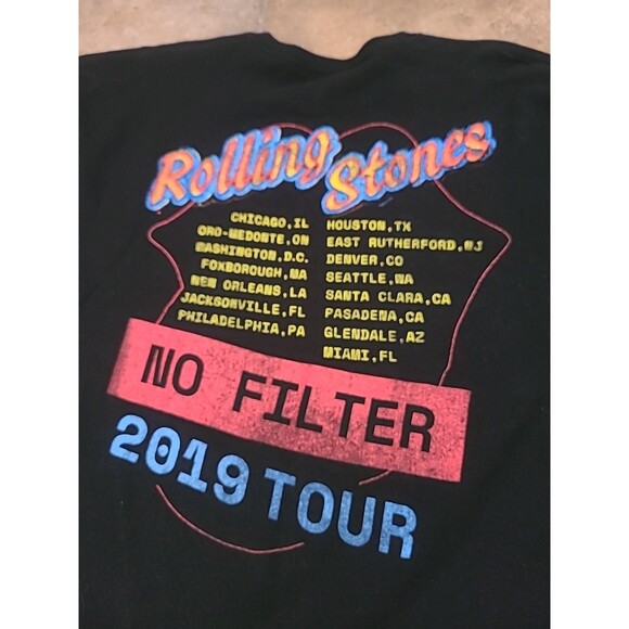The Rolling Stones 2019 No Filter Tour T-Shirt w/ Tour Dates Big Tall Merch - Picture 5 of 7